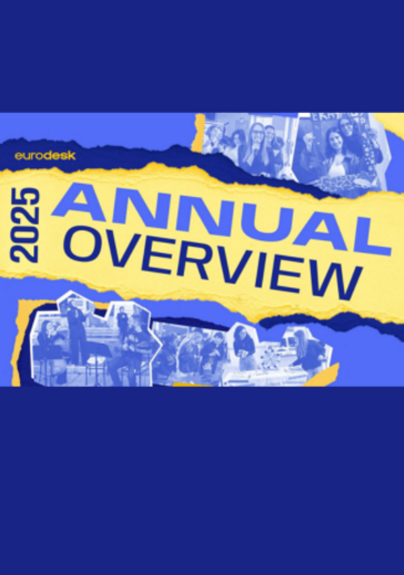 Annual Overview 2025 borítóképe a kiadvány címével és fotókkal a háttérben